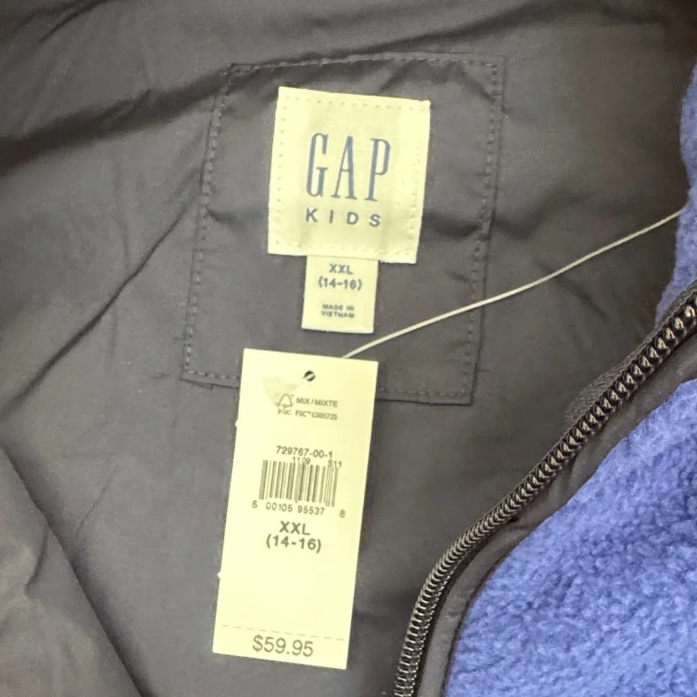 GAP Kids Blue Fleece Vest Youth XXL